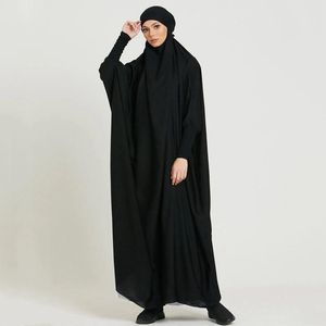 Vêtements ethniques Ramadan Eid Prière Vêtement Jilbab Abaya Musulman Ensembles Robe Hijab Couverture Complète Abayas À Capuche Pour Femmes Dubai Vêtements Niqab Burka