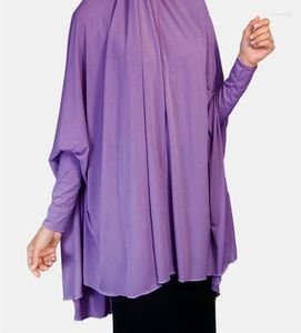Vêtements ethniques Ramadan Eid Femmes Grand Khimar Musulman Prière Vêtement Écharpe Hijab À Manches Longues Foulard Niqab Nikab Abaya Robe