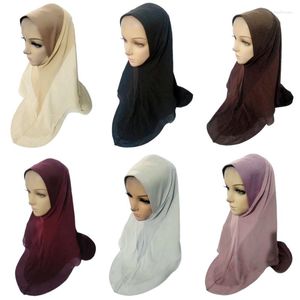 Vêtements ethniques Ramadan Islamique One Piece Amira Prière Hijabs Eid Femmes Musulmanes Khimar Shayla Turban Châle Malaisie Feme Porter Directement