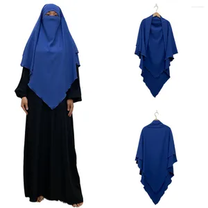Vêtements ethniques Ramadan Tradition islamique Full Face Niquabs Hijabs Femmes musulmanes One Piece Prière Turban Châles Porter directement Shayla Khimar