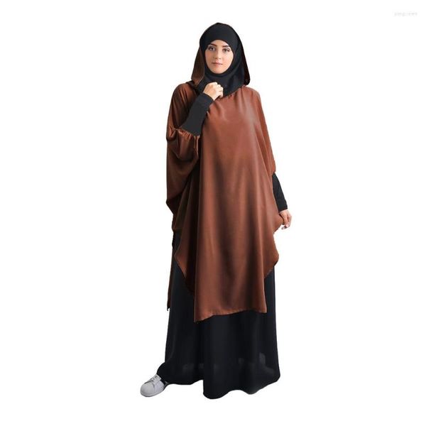 Vêtements ethniques Ramadan Jilbab Abaya Khimar Femmes Musulmanes Overhead Hijab Prière Vêtement Une Pièce Amira Maxi Robe Turquie Islam Kaftan Burqa