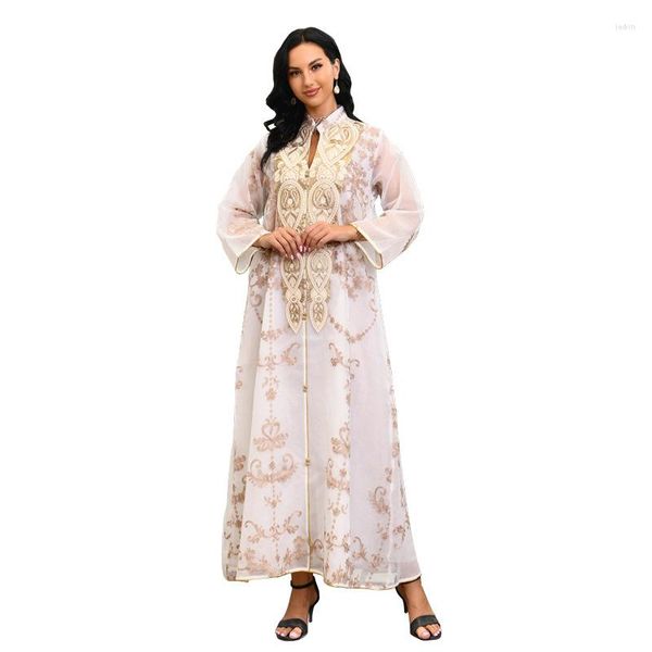Vêtements ethniques Ramadan Kaftan Party Robes Dubaï Abaya Turquie Robe musulmane Islam Robes de soirée pour femmes Robe Djellaba Femme