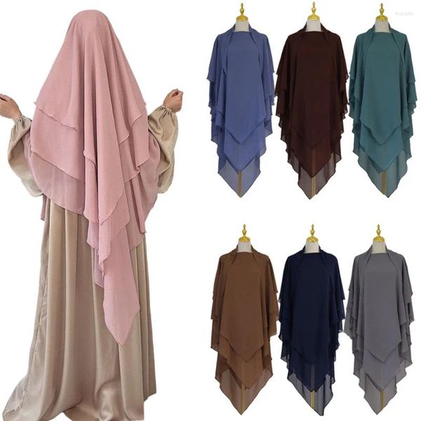 Ropa étnica Ramadán Khimar Mujeres Musulmanas Eid Oración Ropa Bufanda con capucha Hijab Islámico Caftan Niqab Nikab Burqa Hijabs