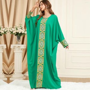 Etnische kleding Ramadan Maxi Abaya Print Jalabiya Bat Sleeve Afrikaanse jurk Kimono Cardigan Moslim gewaden Vestidos Eid Islam Gebedkleding