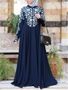 Vêtements ethniques Ramadan Musulman Abaya Long Dres Maxi Floral Print Kaftan Robes Dubaï Turquie Islamique Maroc Arabe Plus Taille 5XL 230324
