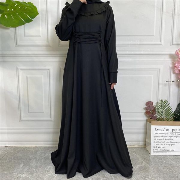 Ropa étnica Ramadán Moda musulmana Abayas para mujeres Vestido islámico Hijab Abaya Dubai Vestidos árabes lisos Africano paquistaní