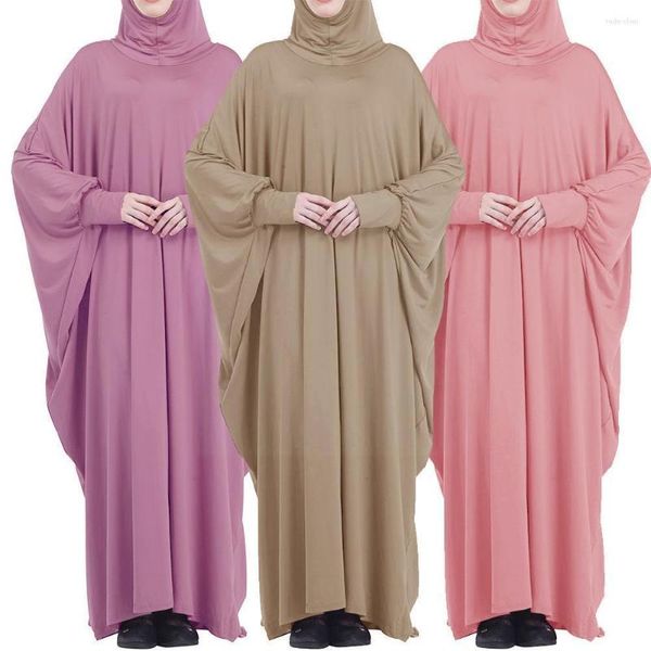 Ropa étnica Ramadán Musulmán One Piece Oración Vestido Hijab Garming Mujeres Jilbab Hapape Abaya Islam Dubai Cover Niqab Modest Robe Fu V9Z0