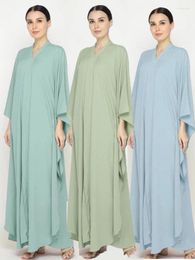 Ropa étnica Ramadán Mujeres musulmanas Vestido Eid Abaya Oración Prenda Djellaba Jilbab Vestido Abayas Cardigan 2024 Islámico Niqab Burka Jubah