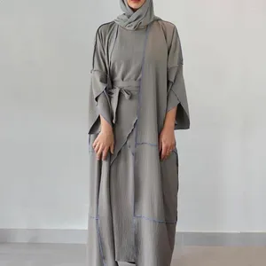 Vêtements ethniques Ramadan Femmes musulmanes tenues Robe sans manches ouverte kimono wrap hijab arabe abaya islamic maxi robe robe dinde kaftan ensemble