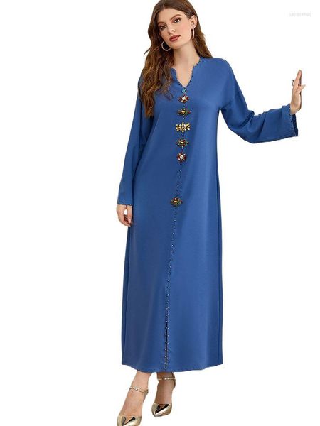 Ropa étnica Ramadan Niqab Robe Femme Musulmane Kaftan Abayas para mujeres Dubai Abaya Turquía musulmán largo Hijab vestido islámico Caftan