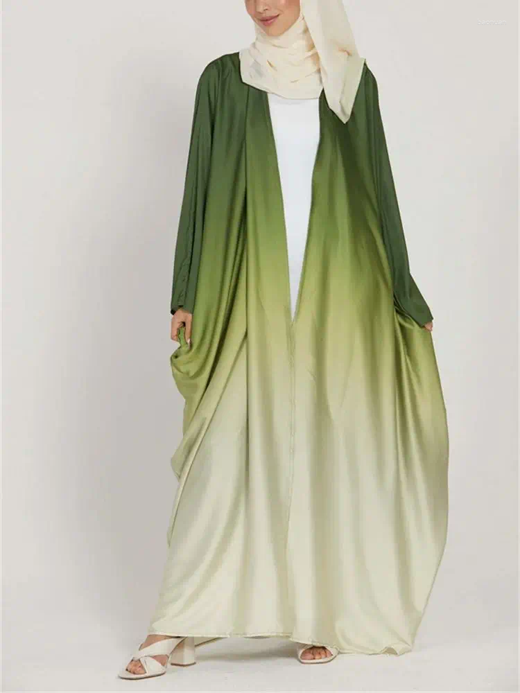 Этническая одежда Рамадан Открытый Дубай Абая Турция Ислам Мусульманское кимоно Платье Молитвенная одежда Абая для женщин Кебая Кафтан Халат Femme Musulmane