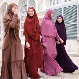 Vêtements ethniques Ramadan Prière Vêtement Islamique Musulman Femmes Hijab Burqa Robe Corps Complet Long Khimar Abaya Jilbab Eid Tenue Modeste