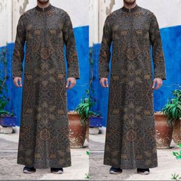 Vêtements ethniques Ramadan Qamis Hommes Abaya Dubai Turquie Indianislamique 2021 Mode musulmane Robe à manches longues Casual Robe douce décontractée