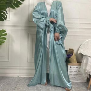 Vêtements ethniques Ramadan Open Abaya Dubai Dugan Muslim Durquie Islam Arabe Robe Longue Kimono Caftan Jalabiya Eid Mubarak