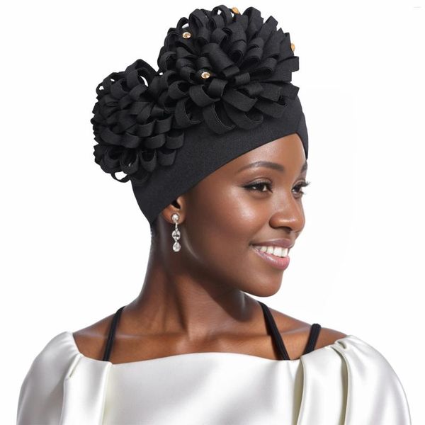 Ropa étnica Listo Africano Auto Gele Headtie Diamonds Turban Cap Nigeria Boda Geles Muslim Head Wraps Bonnet Turbante Mujer