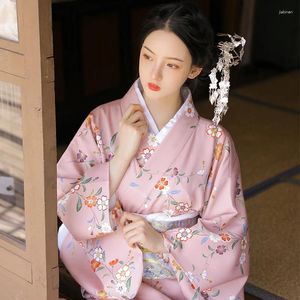 Vêtements ethniques Retro Japanese Pographie Kimono Women's