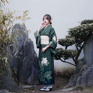 Vêtements ethniques Rétro Stage Pographie Jeu de rôle Tenue de soirée élégante Robe de soirée Kimono traditionnel Yukata Haori Long Peignoir