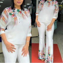 Etnische kleding Richkeda Store 2022 Afrika Kleding Afrikaans Dashiki Fashion Suit Top en broek Super Elastic Party Plus Maat
