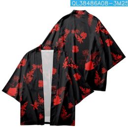 Etnische kleding gewaad Cardigan Top Harajuku Kimono Cosplay for Mens Women Japanse stijl Streetwear Yukata Haori -kleding