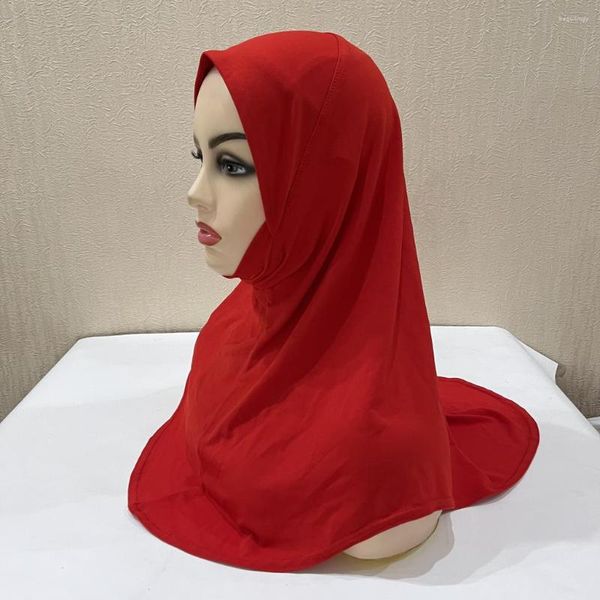 Vêtements ethniques taille S hijab musulman menton haute densité avec bandeau écharpe triangulaire adapté aux filles de 5 à 10 ans