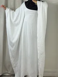 Abbigliamento etnico Donne saudite Abaya Marocchino Africano Dubai Musulmano Ramadan Abito con maniche a pipistrello Cintura Caftano Indumento islamico