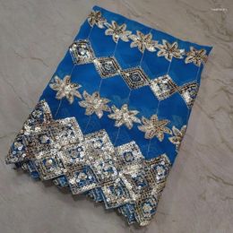Etnische kleding pailletten turquoise sjaal kralen Georgette sluier bruiloft Dupatta