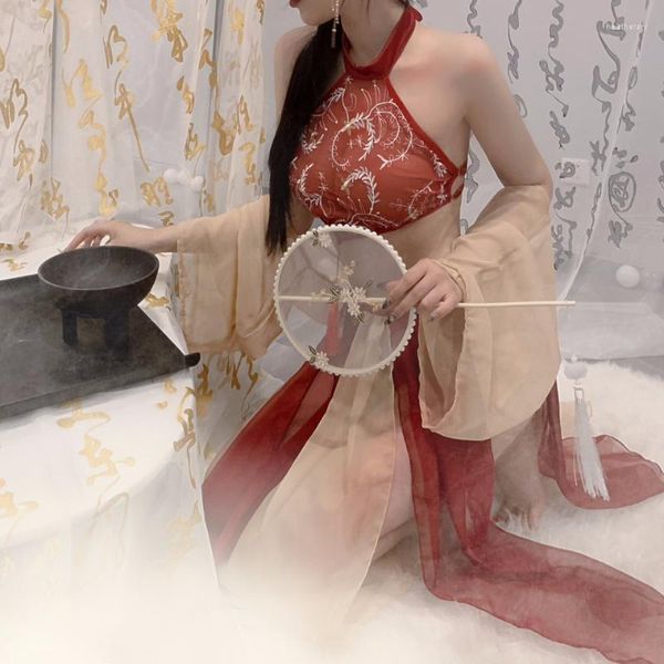 Ropa étnica Sexy boda china Cheongsam vestido Cosplay novia encaje vestidos de novia juego erótico ropa Roleplay uniforme mujer Hanfu