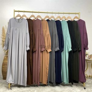 Vêtements ethniques Sinomage Abayas Soules d'évêque Vêtements musulmans Vêtements Maxi Robes Dubaï Turc Modestes modestes décontractées Islam Ramadan Eid D240419