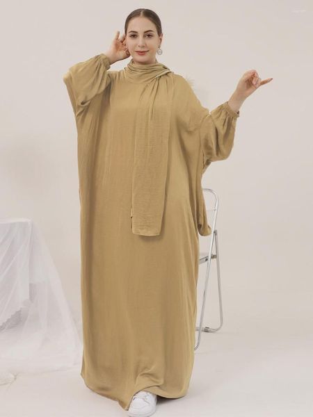 Vêtements ethniques Siskakia dubaï turquie arabe Hijab robe été 2023 bref solide ample grande taille Vintage moyen-orient islamique femmes