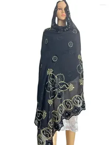 Vêtements ethniques Foulard de luxe doux de haute qualité coton Dubai femmes africaines motif islamique broderie dentelle Manycolor