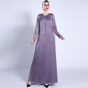 Vêtements ethniques Solid Abaya Dubaï Turquie Musulman Hijab Robe Causal Kaftan Robe Musulmans Maxi Robes pour femmes Islamique Djellaba Femme