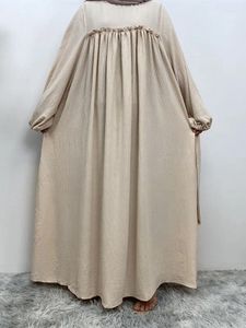 Vêtements ethniques Solide Abaya Musulman Longues Robes Femmes Ramadan Eid Djellaba Robe Dubaï Islamique Élégant Lâche Robe Africaine Turc Kaftan