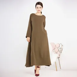 Ropa étnica Sólido Eid Hijab Vestido Mujeres Abaya Kimono Musulmán Khimar Vestidos Kaftan Ramadan Jilbab Dubai Long Robe Islam