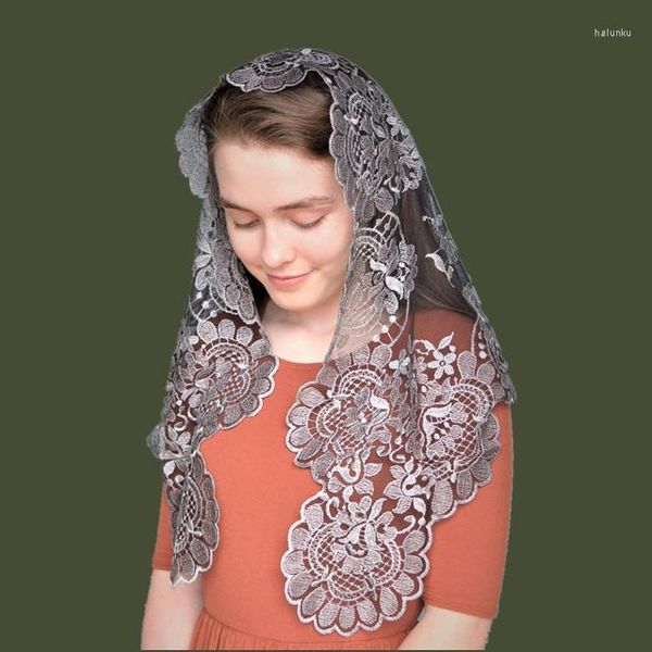 Vêtements ethniques en dentelle espagnole Mantilla Catholic Veil Church Head Covering