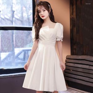 Etnische kleding vierkante kraag witte cheongsam vouwen sexy geplooide formele feestjurk jurk lantaarn mouw elegante qipao ritsvestidos de