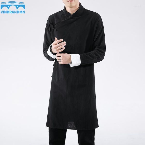 Vêtements ethniques streetwear mince tang costume manteau hommes 2022 veste en lin pour hommes