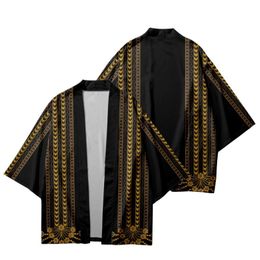 Vêtements ethniques Rayé Floral Imprimé Japonais Kimono Beach Shorts Traditionnel Anime Vêtements Cardigan Cosplay Hommes Femmes Yukata Chemise Blouse