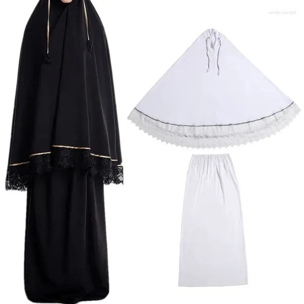 Vêtements ethniques Style Islamique Couverture complète Robe Arabe Kaftan Moyen-Orient Abaya Ramadan Eid Musulman Hijab Longue Jupe Khimar Ensembles