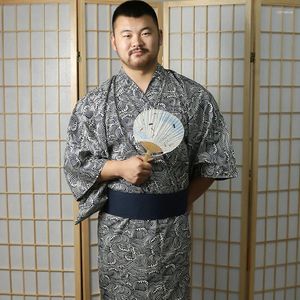 Etnische kleding Zomer heren Japan Traditionele Yukata Katoen Kimono Heren Homewear Badjas Cosplay