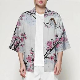 Ropa étnica verano retro kimono unisex