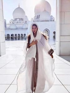 Vêtements ethniques Summer Cardigan à manches longues pour femmes à manches longues avec ceinture partout à Dubaï Voyage du Moyen-Orient Robe