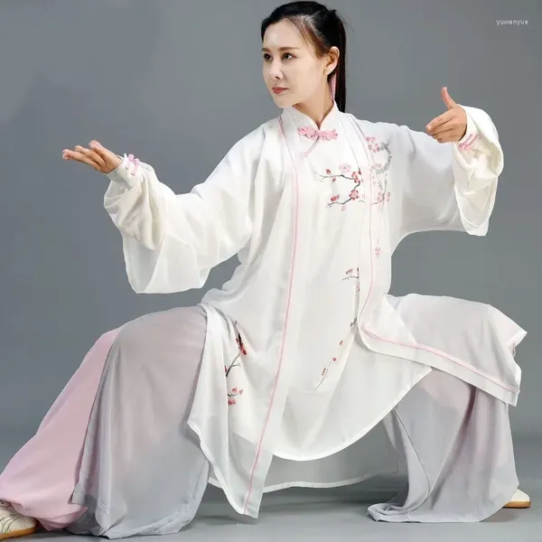 Vêtements ethniques Tai Chi Haute Qualité Wushu Uniformes Arts Martiaux Wing Chun Costume Peinture Casual Costumes Traditionnels Chinois 12486