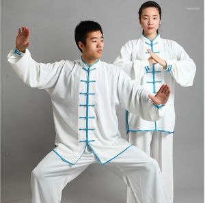 Etnische Kleding TaiChi Uniform Traditionele Chinese Lange Mouwen Wushu Mannen KungFu Pak Uniformen Tai Chi