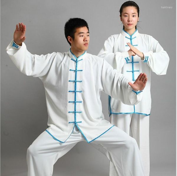 Ropa étnica TaiChi uniforme chino tradicional de manga larga Wushu hombres KungFu traje uniformes Tai Chi