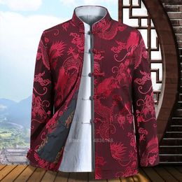 Vêtements ethniques Tang costume chinois traditionnel hommes à manches longues année rétro veste manteau