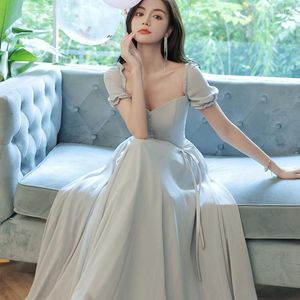 Vêtements ethniques tempérament robe de soirée Sexy Satin demoiselle d'honneur mariage Maxi plissé célébrité Banquet robe bal chinois