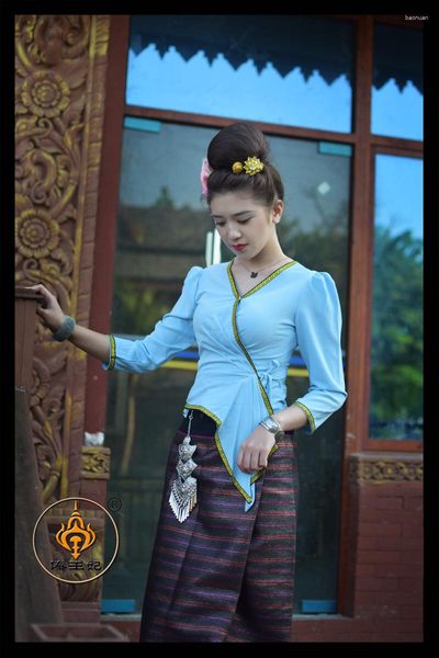 Vêtements ethniques Costume thaïlandais Costume sud-est asiatique Style été mince respirant mode vêtements quotidiens Thaïlande traditionnel pour les femmes