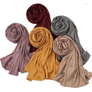 Vêtements ethniques Fil Coton Hijab Jersey Écharpe Pour Femmes Musulman Turban Châles Head Headwraps Foulards Sjaal Hoofddoek Ramadan