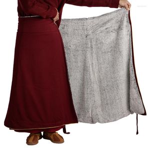 Vêtements ethniques bouddhisme tibétain Costume moine vêtements lamaïsme hiver jupe intérieure épaissie chaude peluche Lama 2023