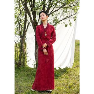 Etnische kleding Tibetaanse jurk Dagelijkse kleding Jurken Chinese stijl Traditionele kostuumgewaad Oosterse vrouwen Tibet -kleding Ethnic